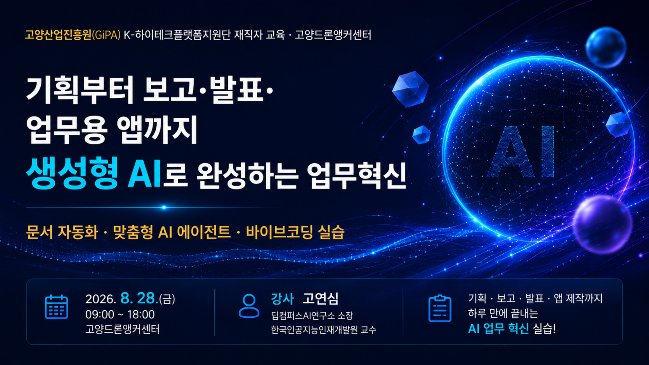 GiPA 생성형 AI 업무혁신 슬라이드 1페이지